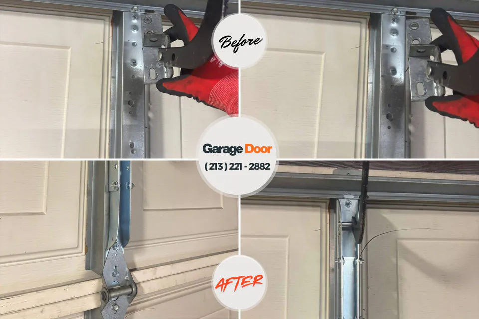 Before and after: garage door repair 45249